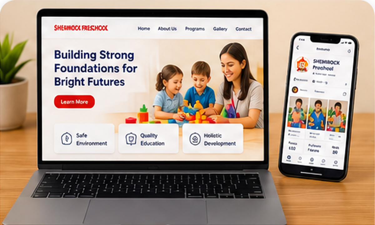 Website and digital support for preschool franchise
